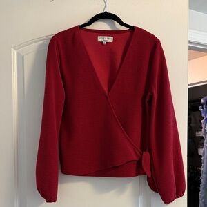 Pink/red MADEWELL Wrap Blouse
